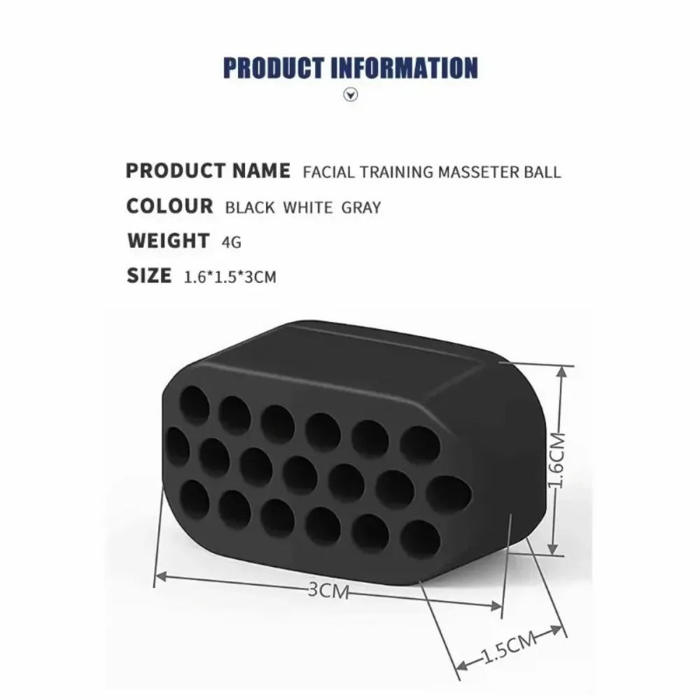 Jaw Exerciser Ball Facial Jaw Muscle Toner Trainin Fitness Anti-Aging Food-Grade Silica Face Chin Cheek Lifting Slimmin