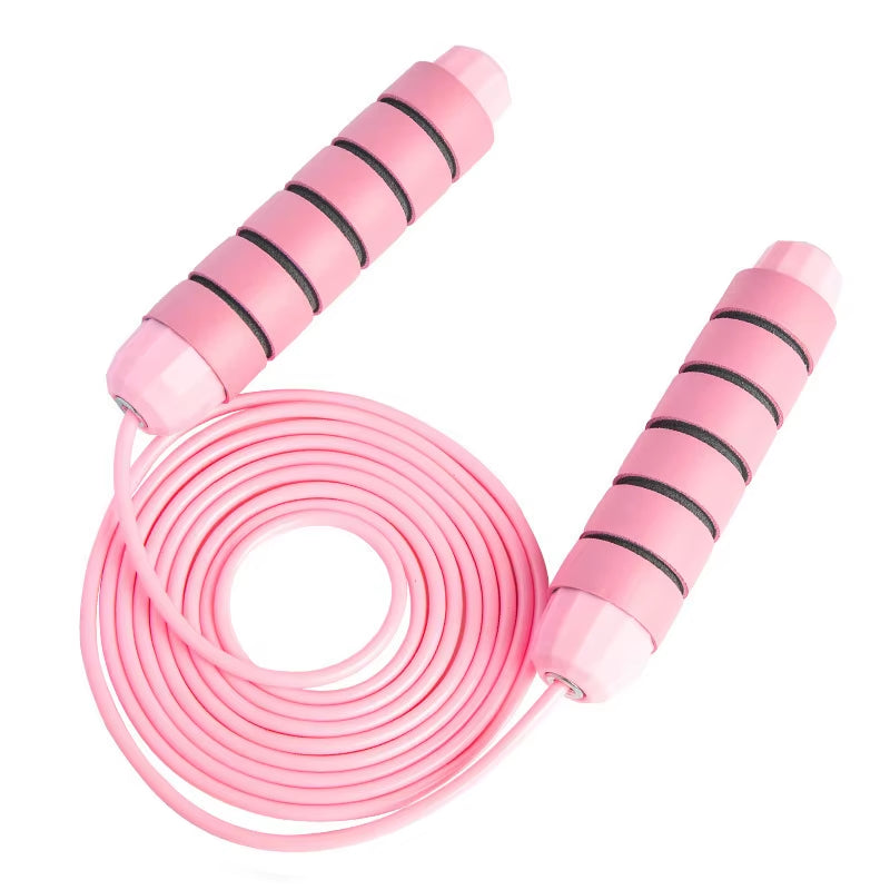 With Ball Bearings Adjustable Tangle-Free Speed Wire Jump Rope Workout with Foam Handles for Fitness Home Workouts and Slim Body